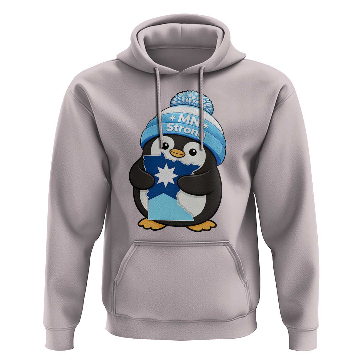 MN Strong Cute Penguin Hoodie Minnesota State Pride Gift