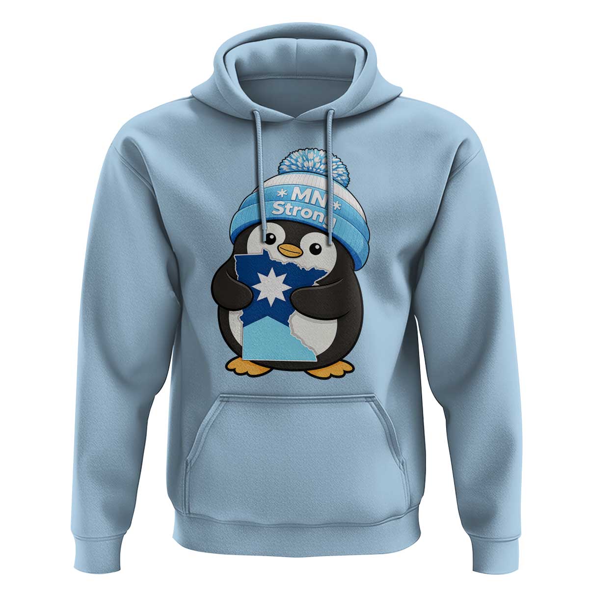 MN Strong Cute Penguin Hoodie Minnesota State Pride Gift