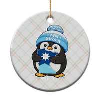 MN Strong Cute Penguin Ceramic Ornament Minnesota State Pride Gift