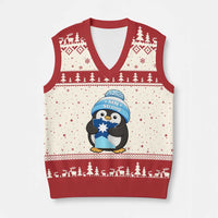 MN Strong Cute Penguin V-Neck Knit Sweater Vest Minnesota State Pride Gift