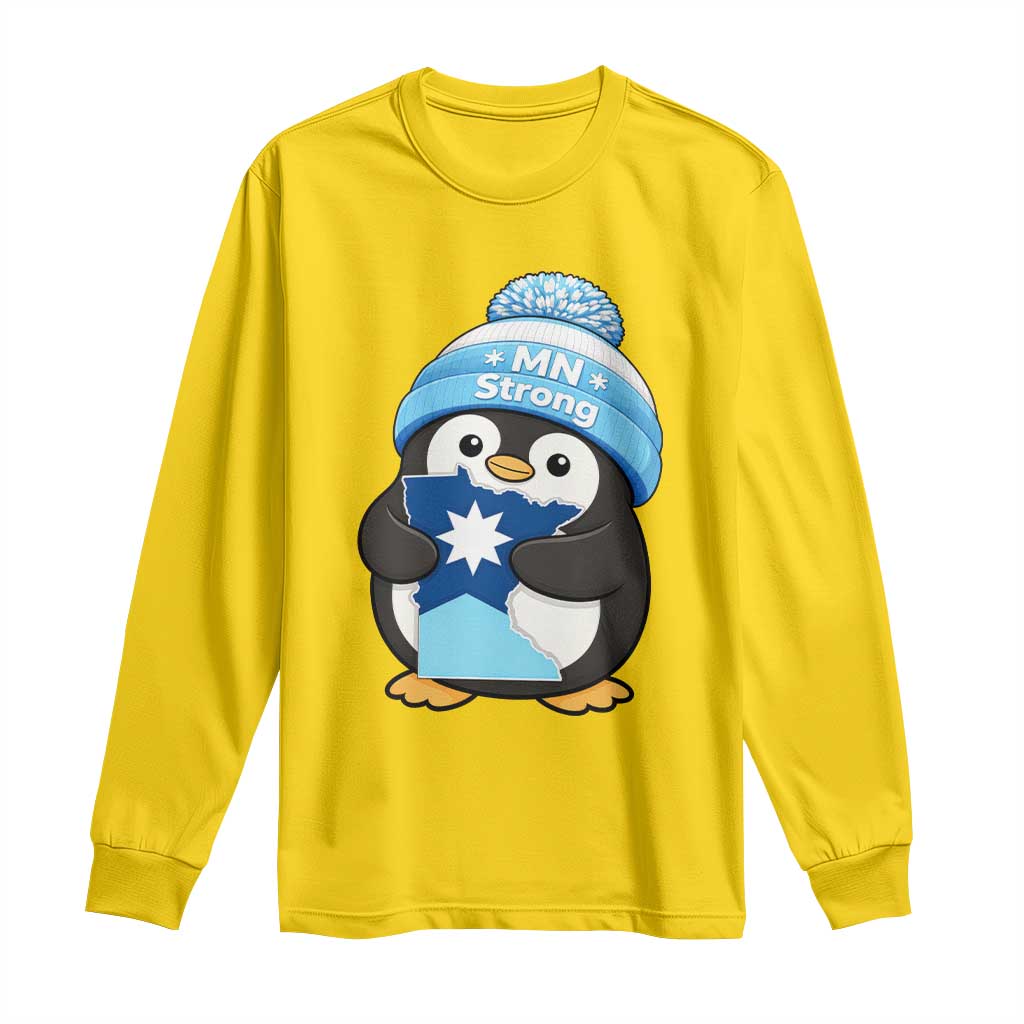 MN Strong Cute Penguin Long Sleeve Shirt Minnesota State Pride Gift