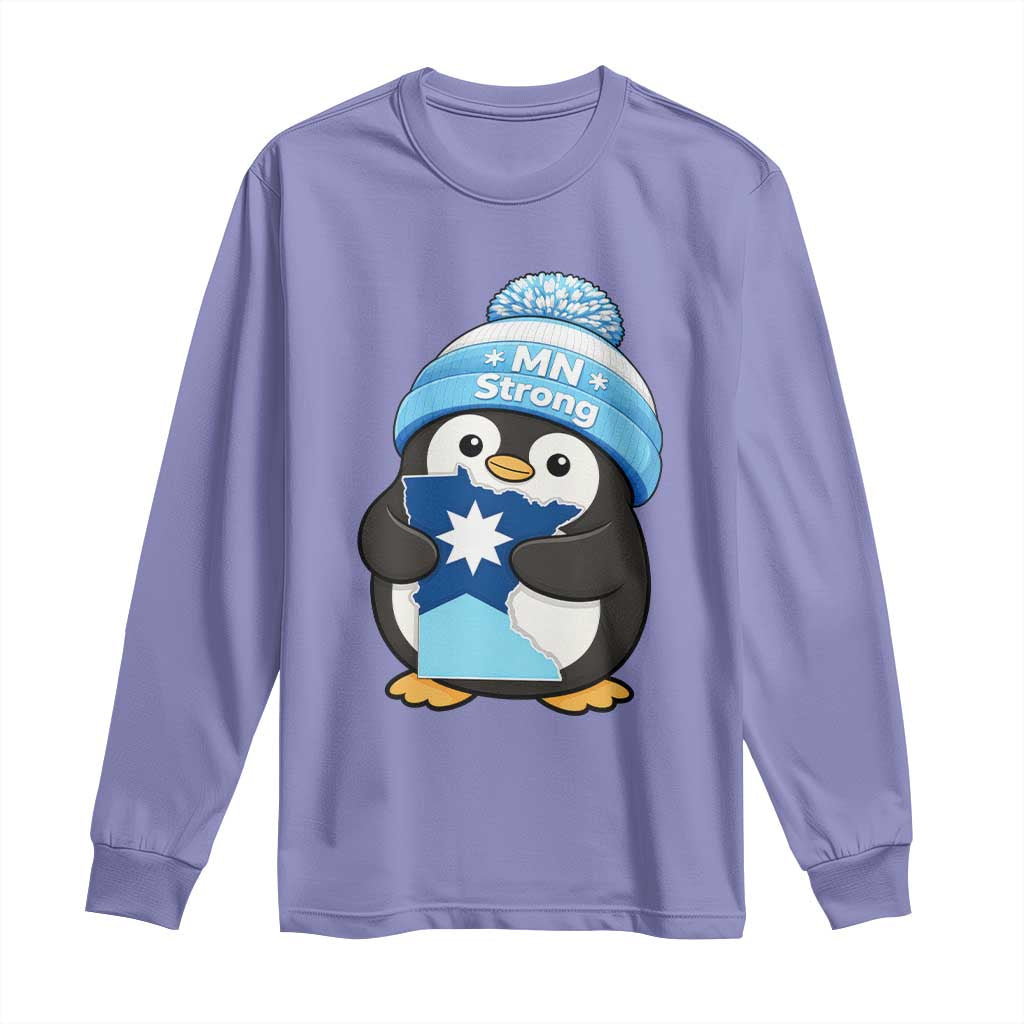 MN Strong Cute Penguin Long Sleeve Shirt Minnesota State Pride Gift