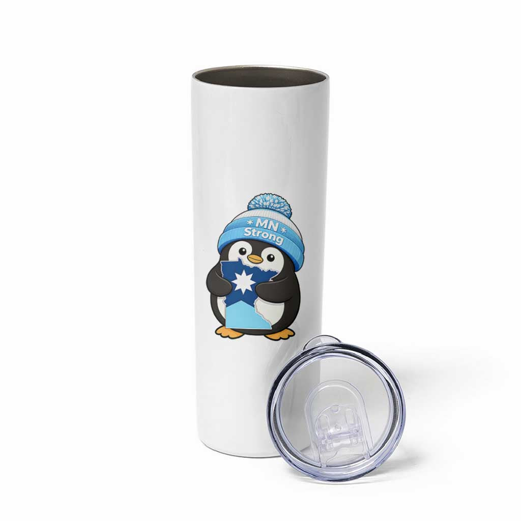 MN Strong Cute Penguin Skinny Tumbler Minnesota State Pride Gift
