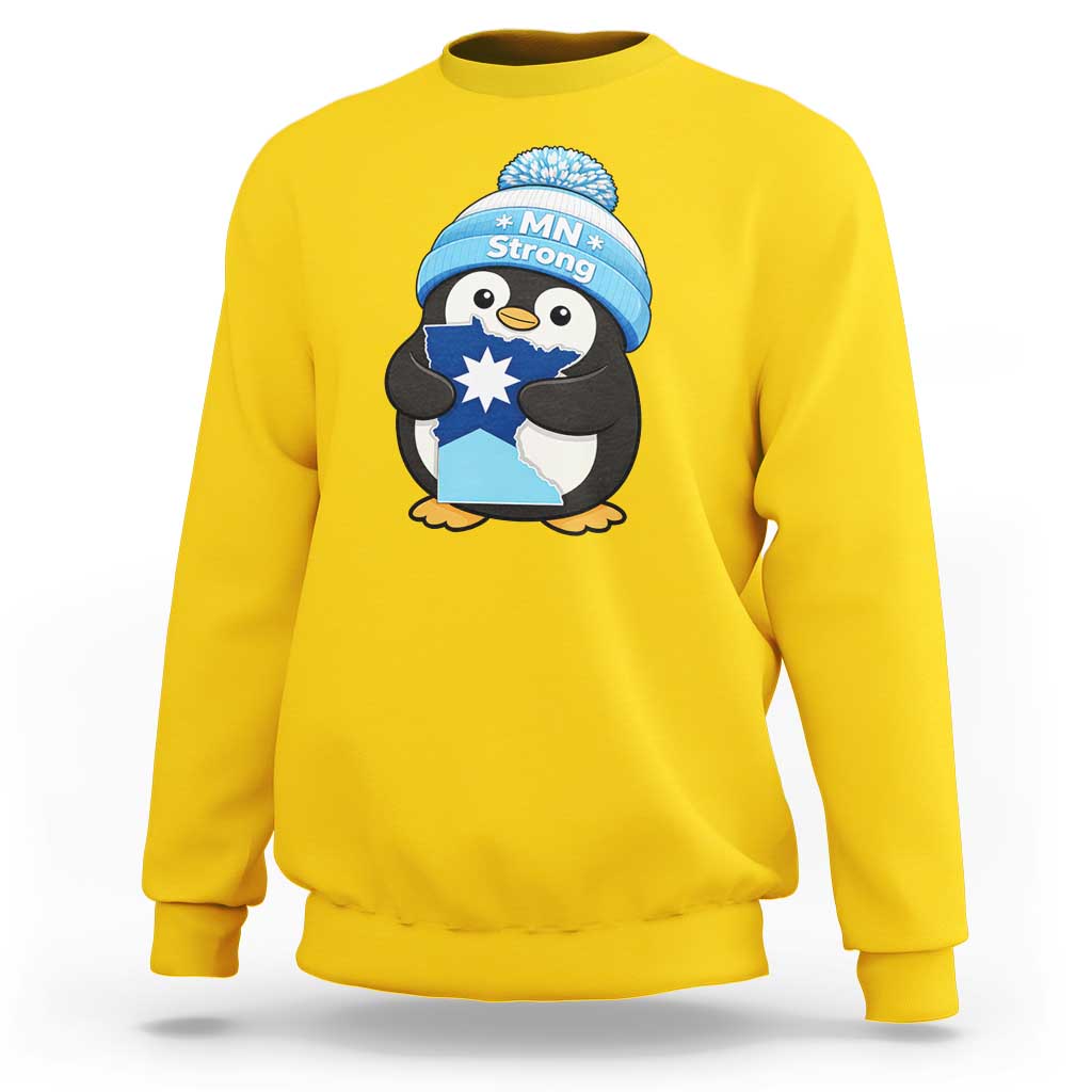 MN Strong Cute Penguin Sweatshirt Minnesota State Pride Gift