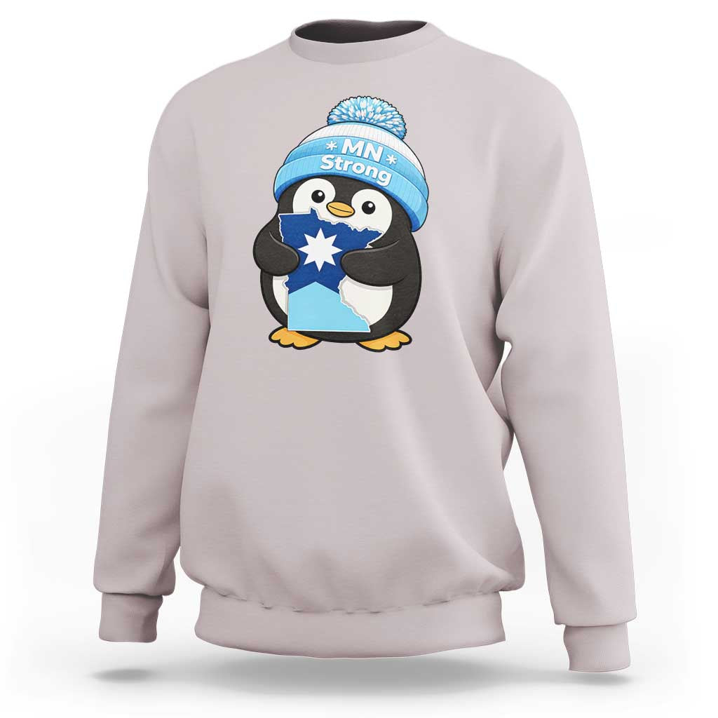 MN Strong Cute Penguin Sweatshirt Minnesota State Pride Gift