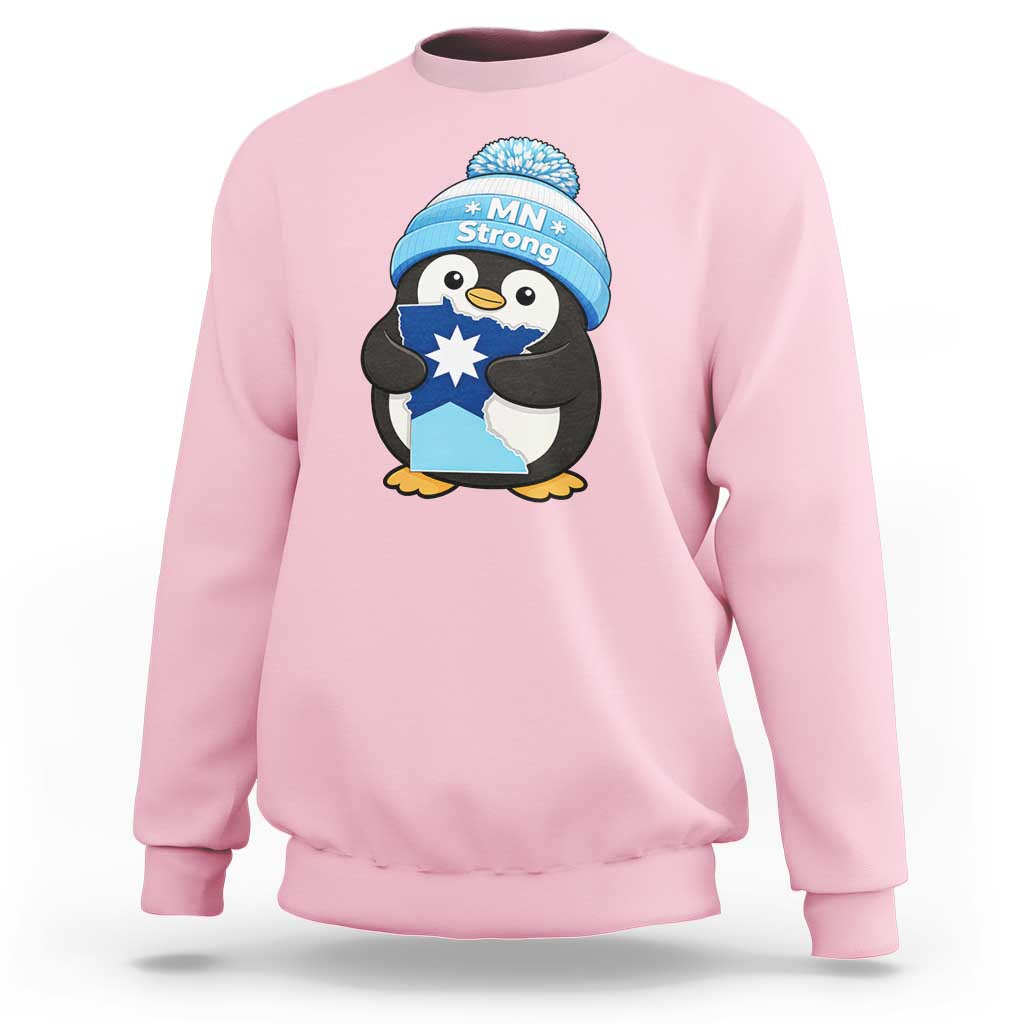 MN Strong Cute Penguin Sweatshirt Minnesota State Pride Gift