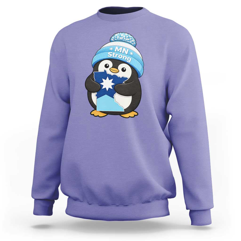 MN Strong Cute Penguin Sweatshirt Minnesota State Pride Gift