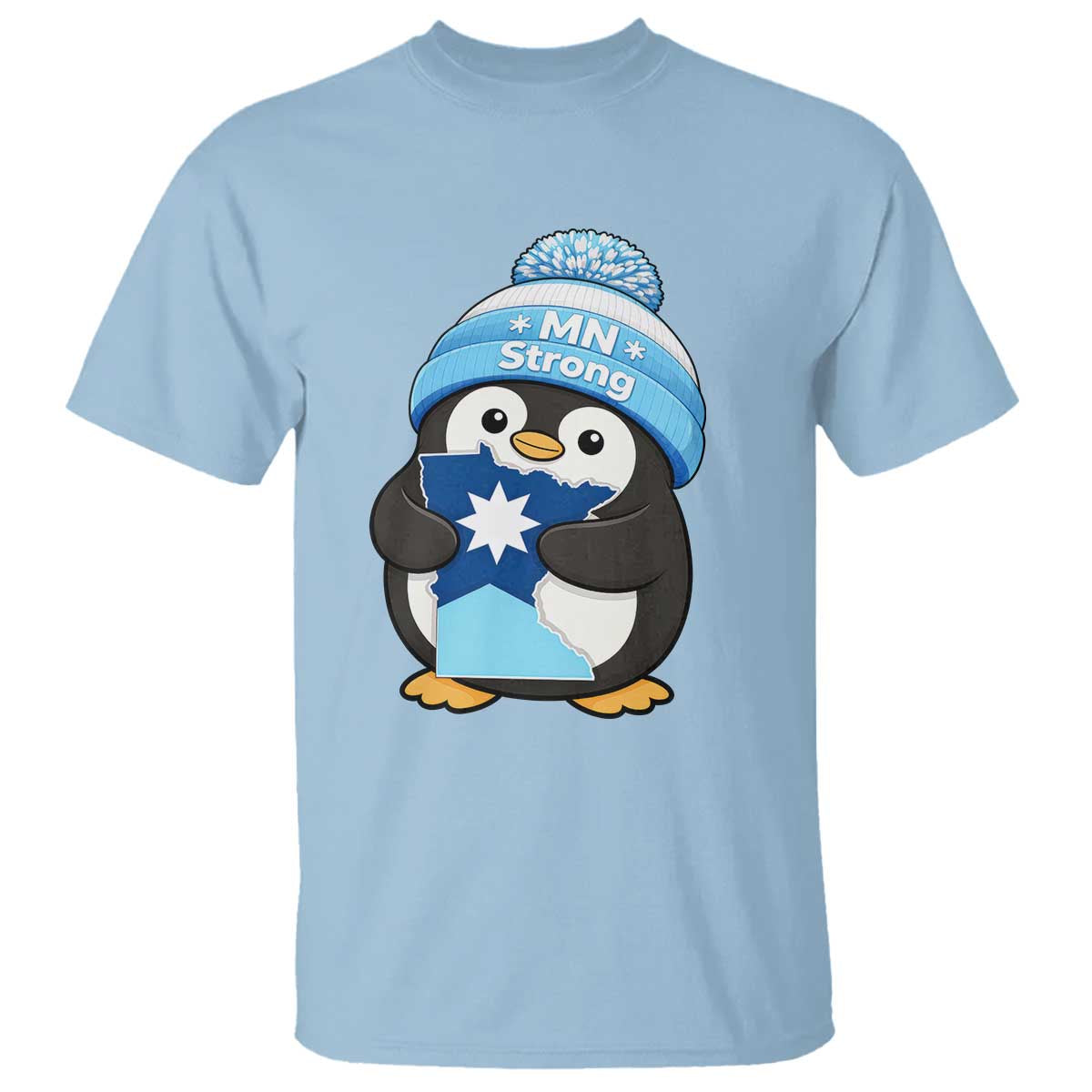 MN Strong Cute Penguin T Shirt Minnesota State Pride Gift
