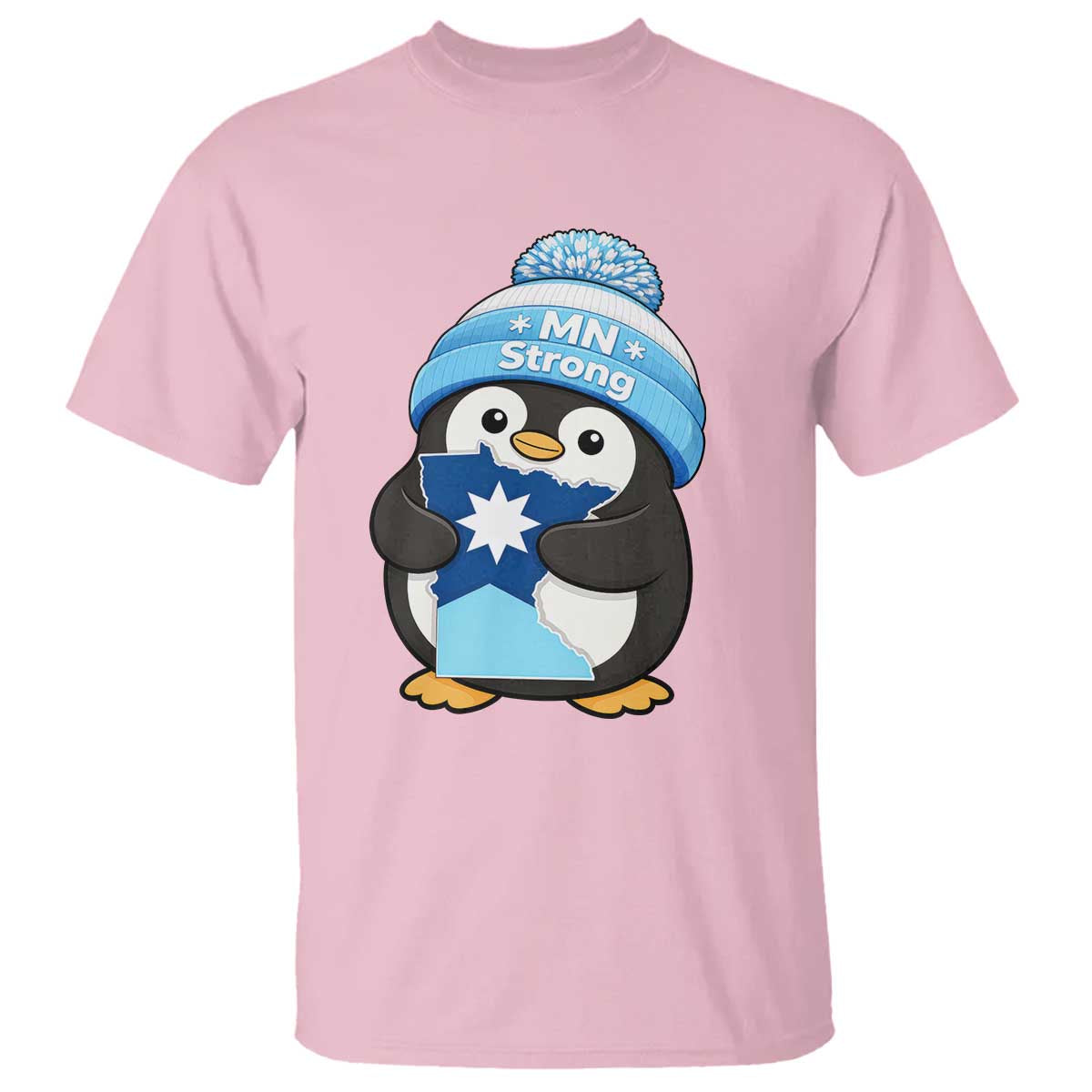 MN Strong Cute Penguin T Shirt Minnesota State Pride Gift