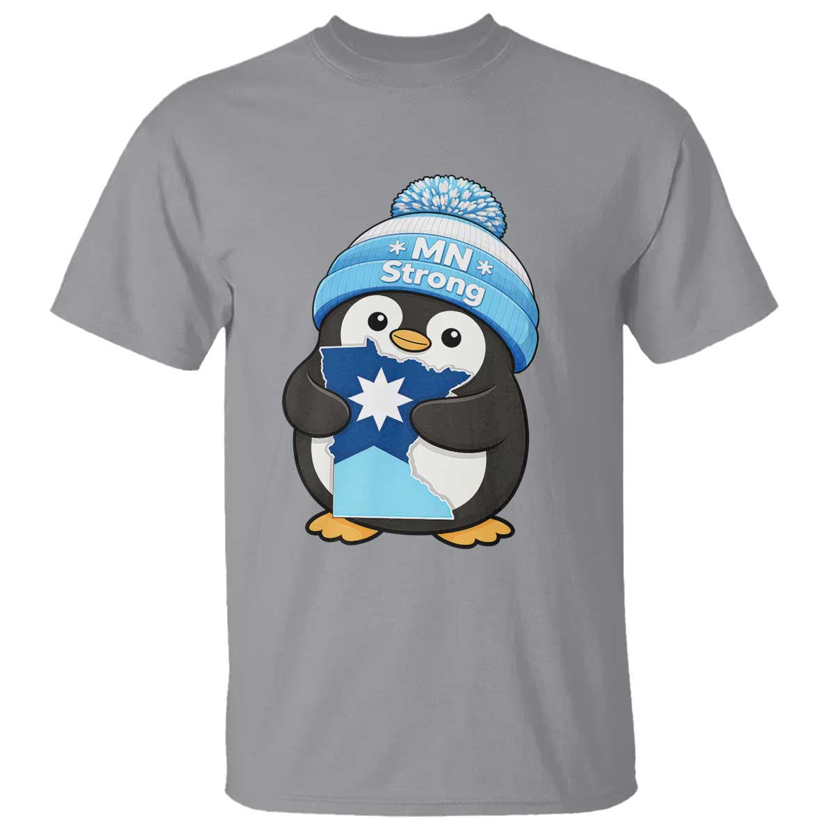 MN Strong Cute Penguin T Shirt Minnesota State Pride Gift