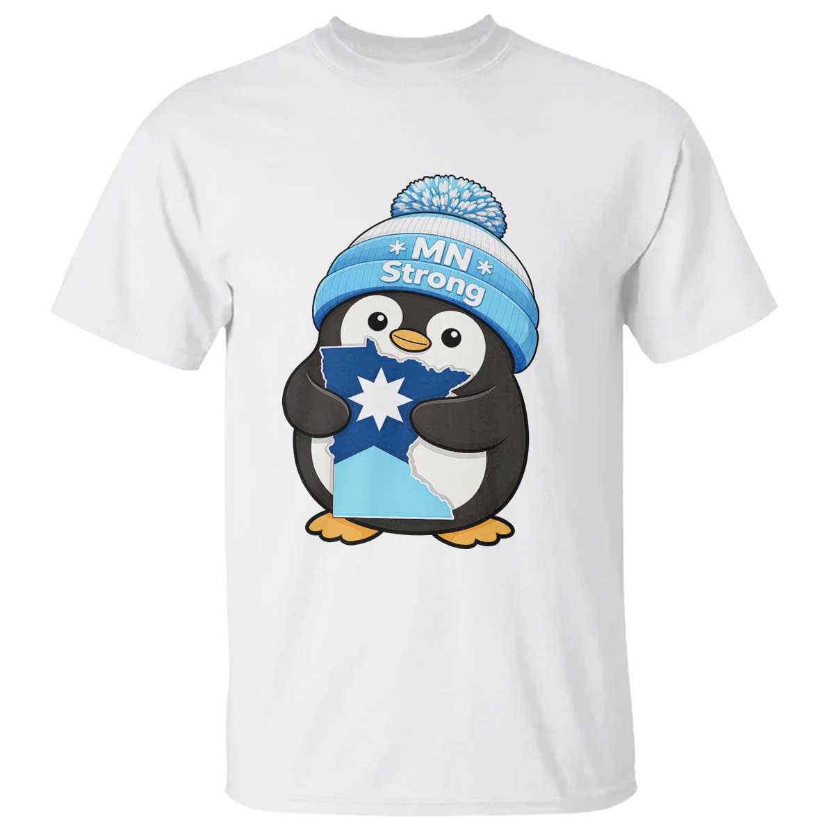 MN Strong Cute Penguin T Shirt Minnesota State Pride Gift