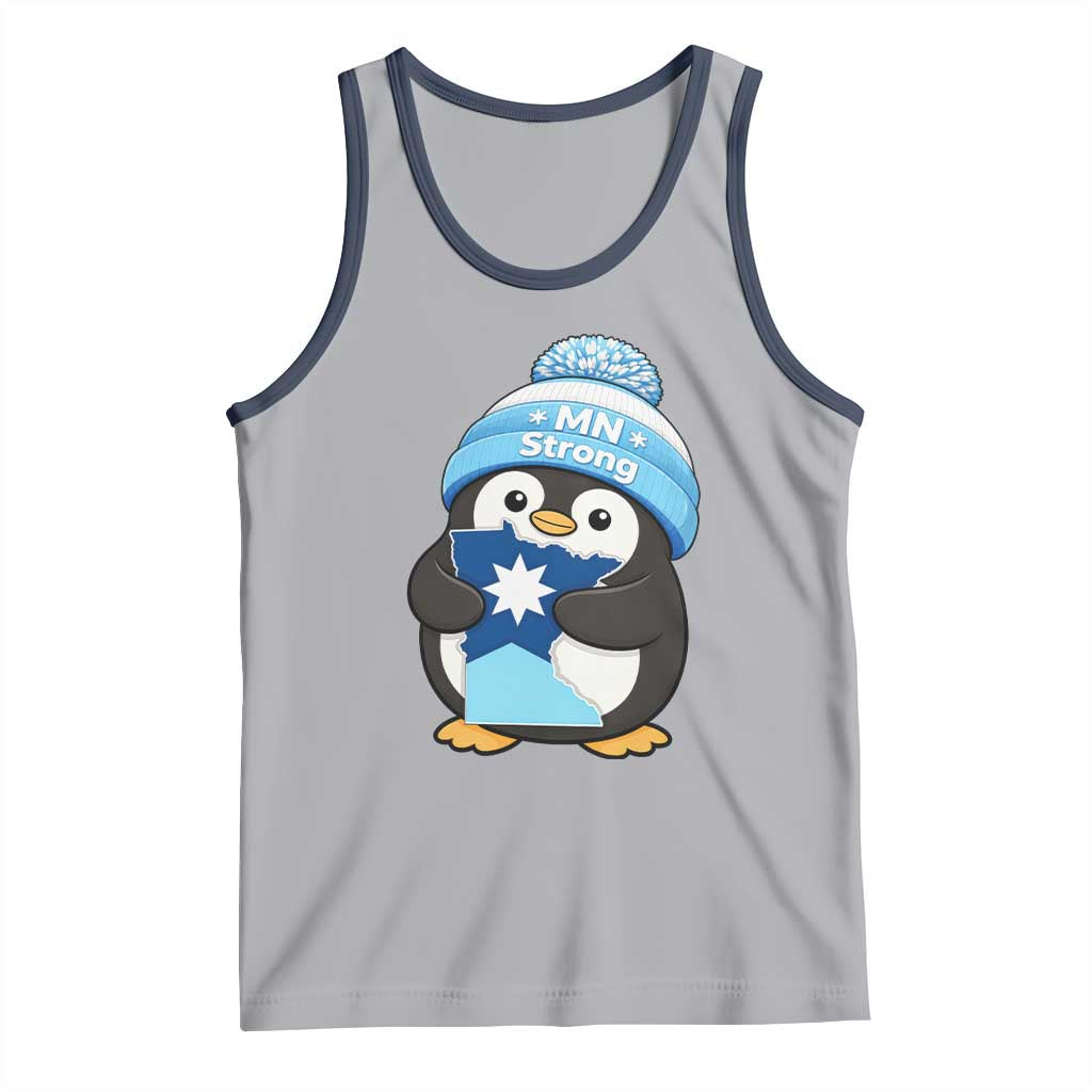 MN Strong Cute Penguin Tank Top Minnesota State Pride Gift