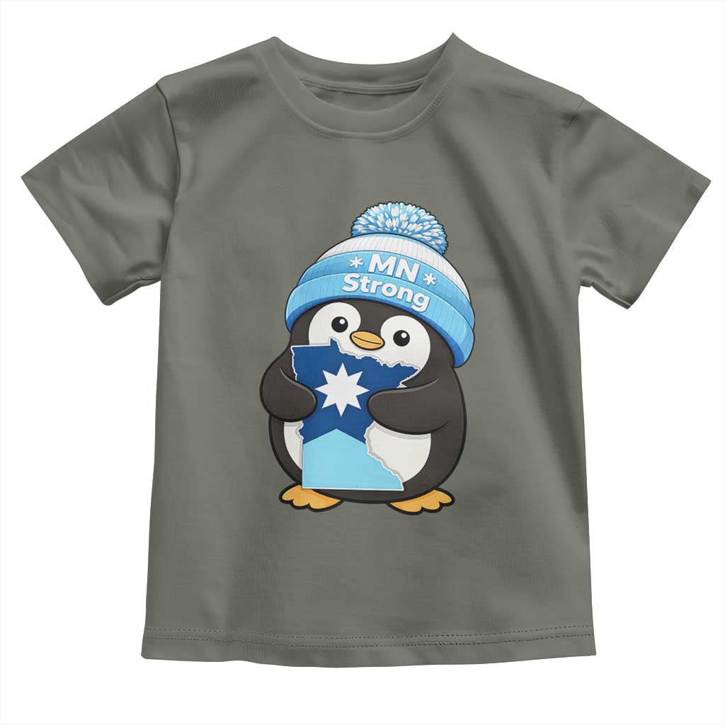 MN Strong Cute Penguin Toddler T Shirt Minnesota State Pride Gift
