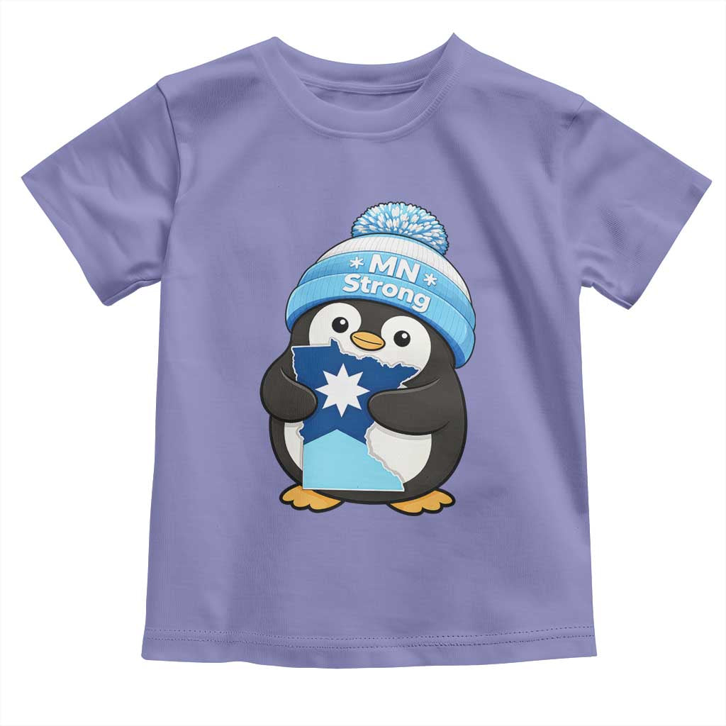MN Strong Cute Penguin Toddler T Shirt Minnesota State Pride Gift