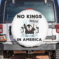 Funny Penguin Protest Spare Tire Cover No Kings In America