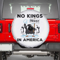 Funny Penguin Protest Spare Tire Cover No Kings In America