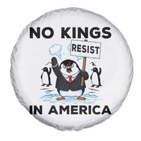 Funny Penguin Protest Spare Tire Cover No Kings In America