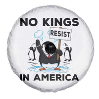 Funny Penguin Protest Spare Tire Cover No Kings In America