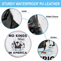 Funny Penguin Protest Spare Tire Cover No Kings In America