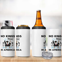 Funny Penguin Protest 4 in 1 Can Cooler Tumbler No Kings In America