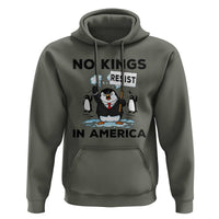 Funny Penguin Protest Hoodie No Kings In America