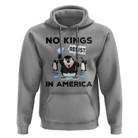 Funny Penguin Protest Hoodie No Kings In America
