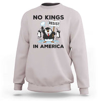 Funny Penguin Protest Sweatshirt No Kings In America