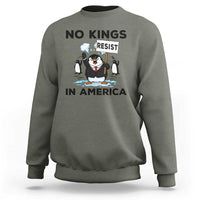 Funny Penguin Protest Sweatshirt No Kings In America