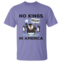 Funny Penguin Protest T Shirt No Kings In America