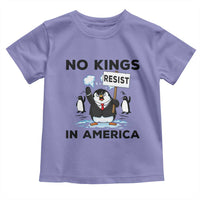 Funny Penguin Protest Toddler T Shirt No Kings In America