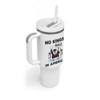 Funny Penguin Protest Tumbler With Handle No Kings In America