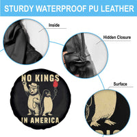 Funny Bear And Penguin Protest Spare Tire Cover No Kings In America