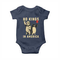 Funny Bear And Penguin Protest Baby Onesie No Kings In America