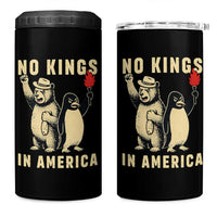 Funny Bear And Penguin Protest 4 in 1 Can Cooler Tumbler No Kings In America