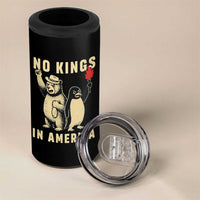 Funny Bear And Penguin Protest 4 in 1 Can Cooler Tumbler No Kings In America