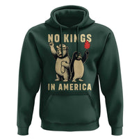 Funny Bear And Penguin Protest Hoodie No Kings In America