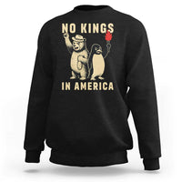 Funny Bear And Penguin Protest Sweatshirt No Kings In America