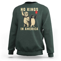 Funny Bear And Penguin Protest Sweatshirt No Kings In America