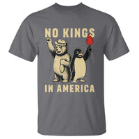 Funny Bear And Penguin Protest T Shirt No Kings In America