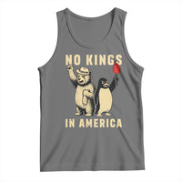 Funny Bear And Penguin Protest Tank Top No Kings In America