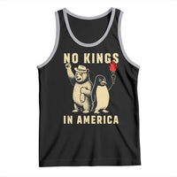 Funny Bear And Penguin Protest Tank Top No Kings In America