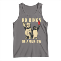 Funny Bear And Penguin Protest Tank Top No Kings In America