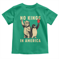 Funny Bear And Penguin Protest Toddler T Shirt No Kings In America