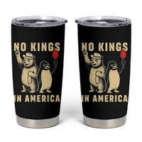 Funny Bear And Penguin Protest Tumbler Cup No Kings In America