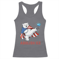 Abolish Ice Racerback Tank Top Funny Polar Bear Kicking Crown