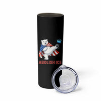 Abolish Ice Skinny Tumbler Funny Polar Bear Kicking Crown