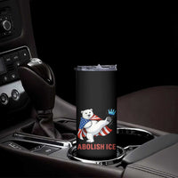 Abolish Ice Skinny Tumbler Funny Polar Bear Kicking Crown