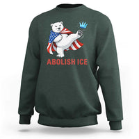 Abolish Ice Sweatshirt Funny Polar Bear Kicking Crown