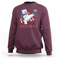 Abolish Ice Sweatshirt Funny Polar Bear Kicking Crown