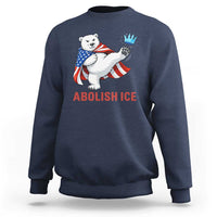 Abolish Ice Sweatshirt Funny Polar Bear Kicking Crown